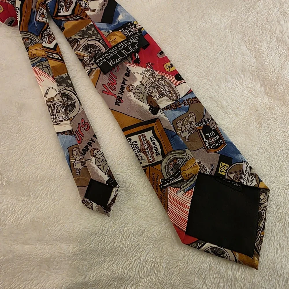NICOLE‎ MILLER HARLEY DAVIDSON MOTORCYCLE SILK MENS TIE